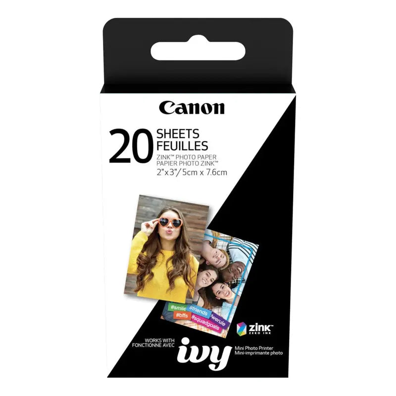 Cartucho De 20 Hojas Canon Ivy Zink De 2 X 3  Blanco