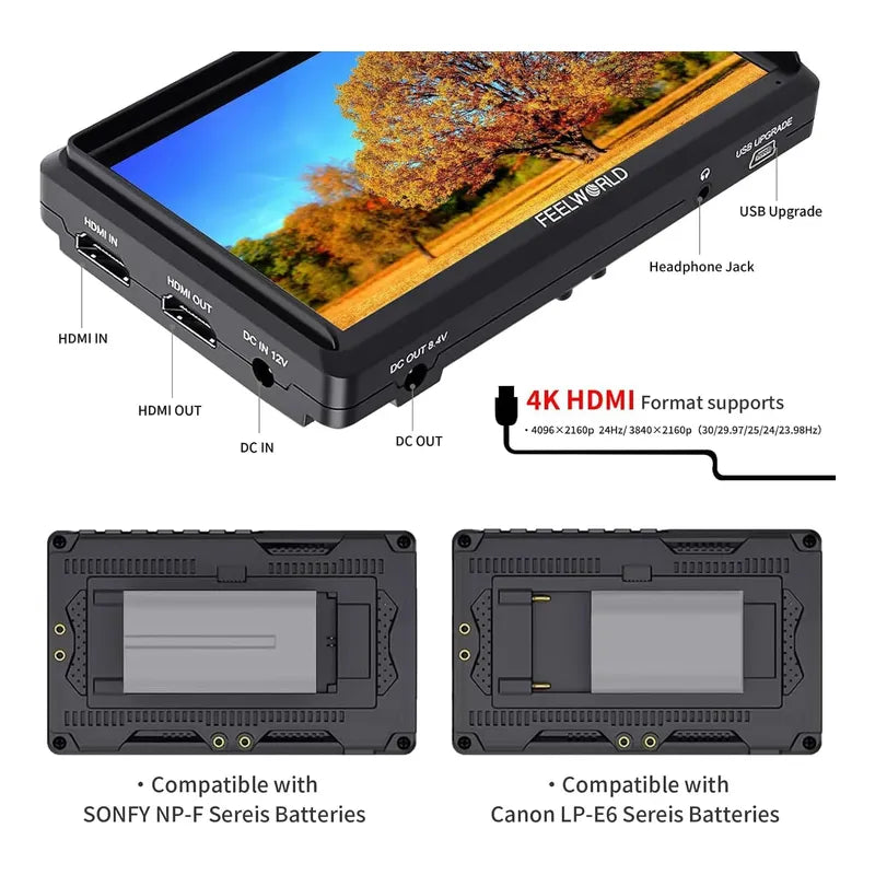 Monitor De Video Para Camaras Dslr Feelworld S55 V3 6 PuLG