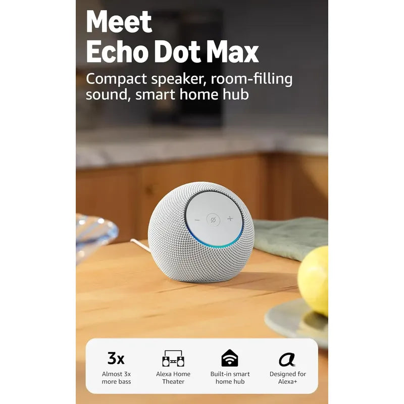 Amazon Echo Dot Max Altavoz Alexa Sonido Envolvente3+graves