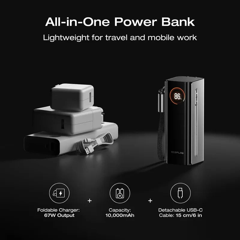 Ecoflow Rapid Pro 3-in-1 10,000mah Power Bank 3 En 1