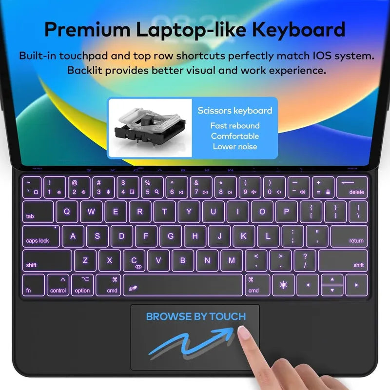 Funda Con Teclado Para iPad Air 13/iPad Pro De 12,9