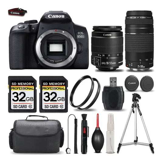 Canon Eos 850d (rebel T8i)+ 18-55mm Stm Lens+ Ef 75-300mm