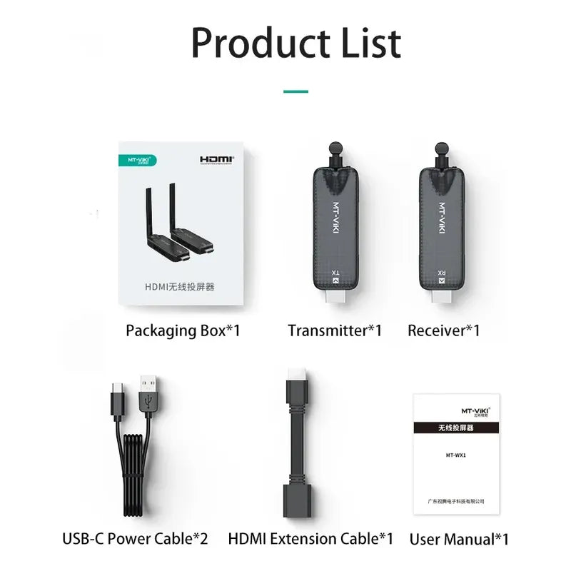Mt-viki Wireless Hdmi Transmisor Y  Receptor 1080p60hz 100m