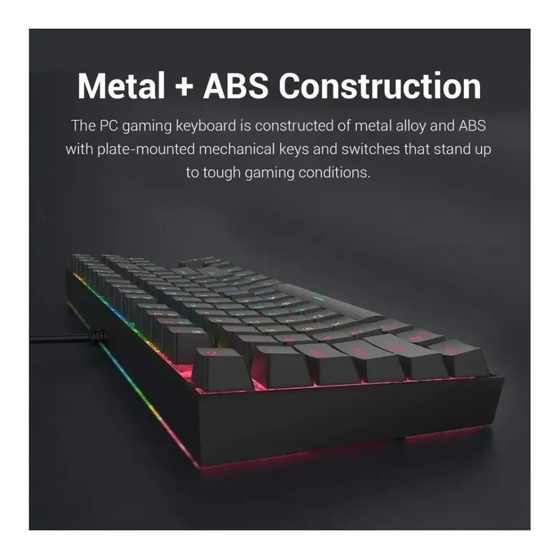Teclado Mecanico Redragon K552 Gaming 60% Outemu Blue Rgb Negro