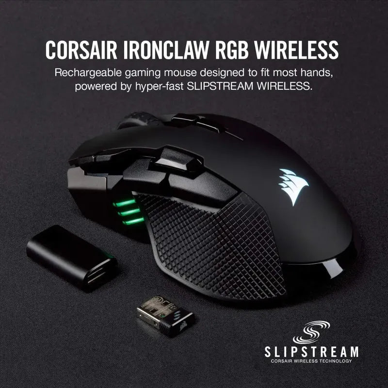Mouse Corsair Ironclaw Rgb Wireless Gaming 18000dpi  Negro