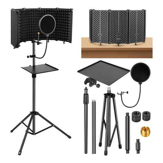 Soporte De Micrófono Con Escudo De Aislamiento