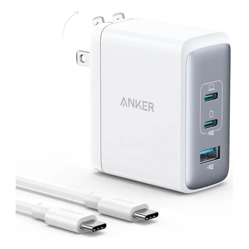 Cargador Anker 100w Usb/usb C Iq Carga Rapida