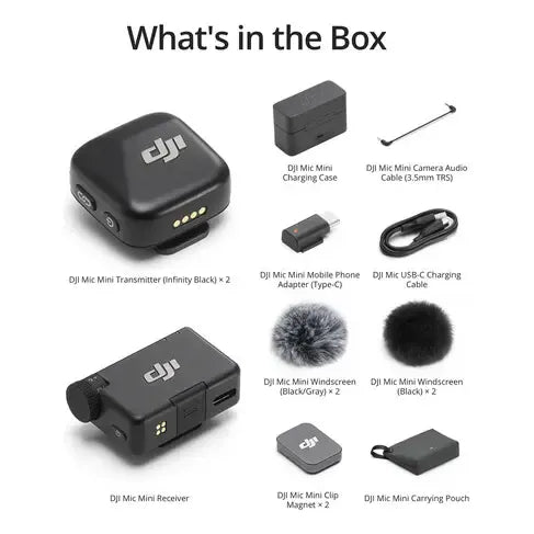 Microfono Dji Mic Mini Wireless Duo 2,4 Ghz Negro