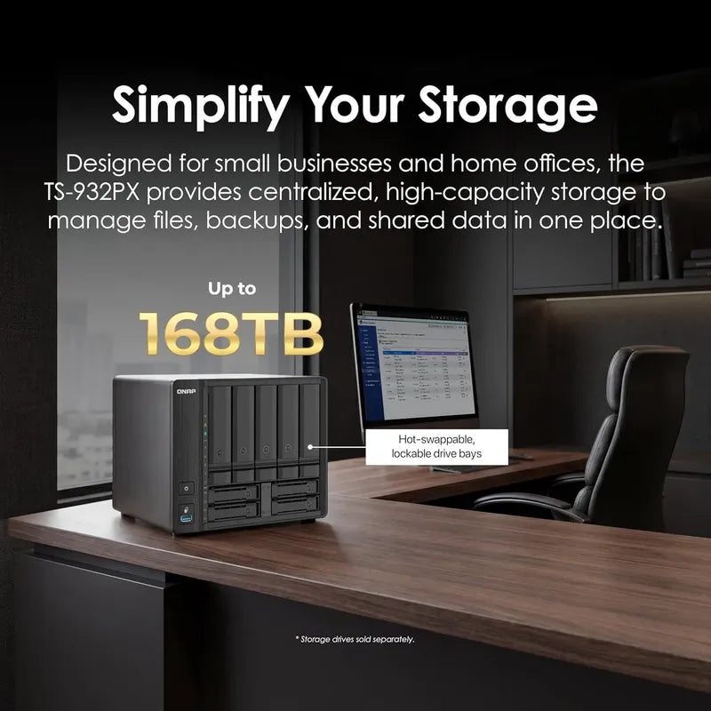 Qnap Ts-932px-4g Nas De Alta Velocidad Con 5+4 Bahías