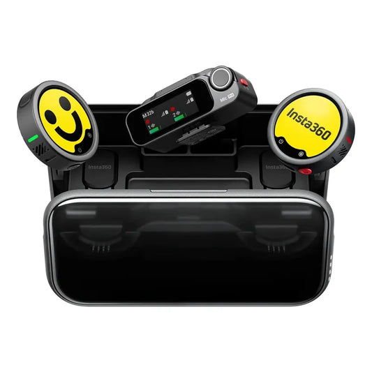Insta360 Mic Pro (2 Tx + 1 Rx + Estuche De Carga). Negro