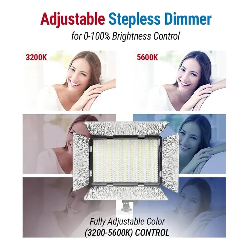 Kit Luz Fotográfica Y De Vídeo Vidpro Led-530  3200k-5600k