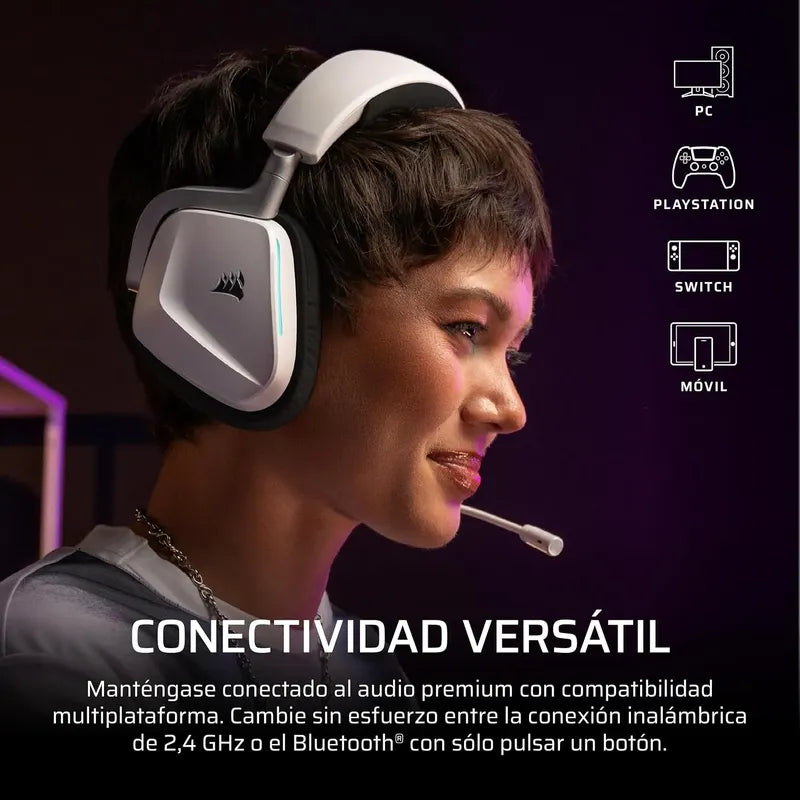 Audifonos Gaming Corsair Void Wireless V2 Varias Plataformas Blanco
