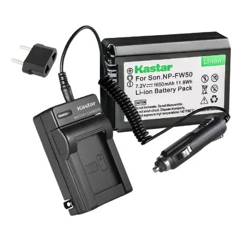 Batería Kastar Np Fw50 Y Cargador Para Cámara Sony