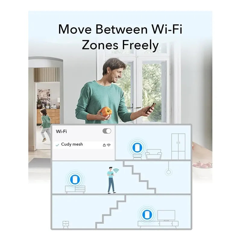 Router Mesh Cudy 3-pack M3000 2.5g Wireless Dual Band Wifi6