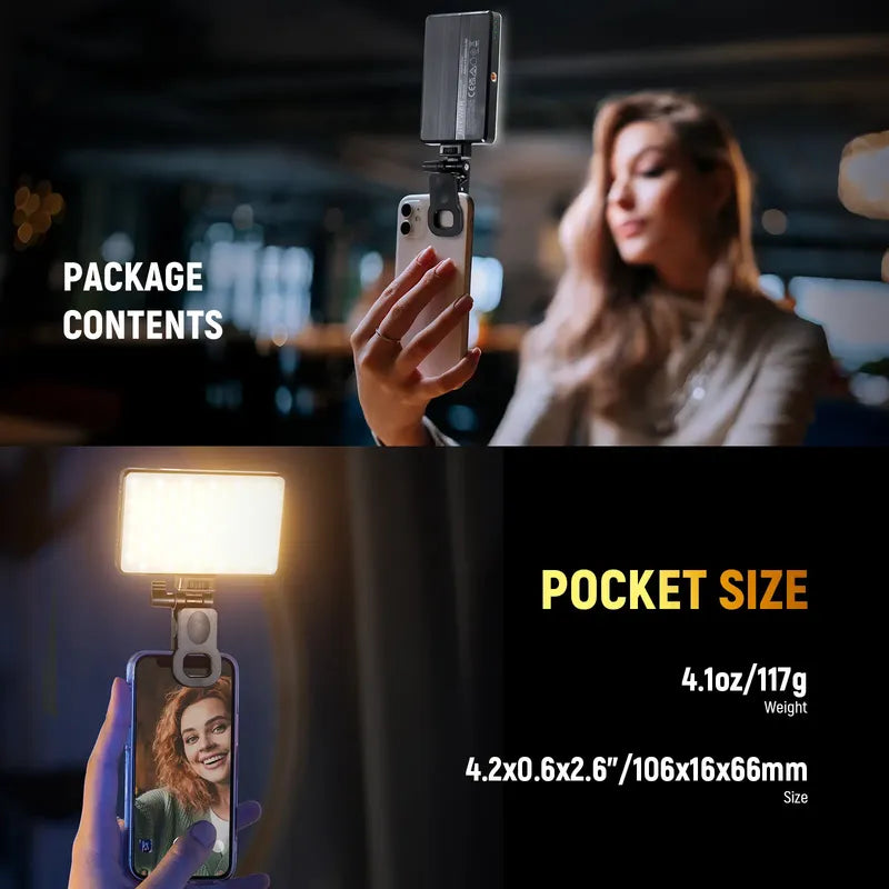 Luz Led Neewer Bl120b Selfie Celular Difusor Y Bateria 3ah