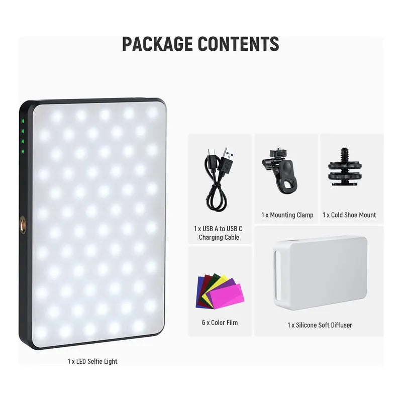 Luz Led Neewer Bl120b Selfie Celular Difusor Y Bateria 3ah