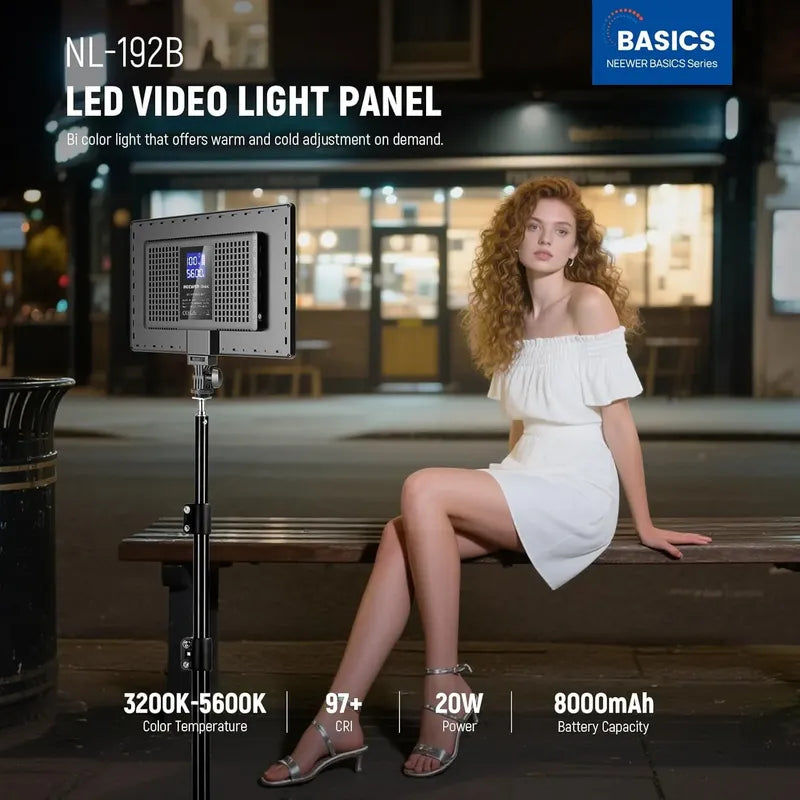 Panel De Luz Led Bicolor Neewer Nl-192b 13 Pulgadas