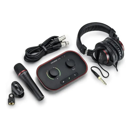 Interfaz Para Podcast Focusrite Vocaster One Studio - Kit Negro