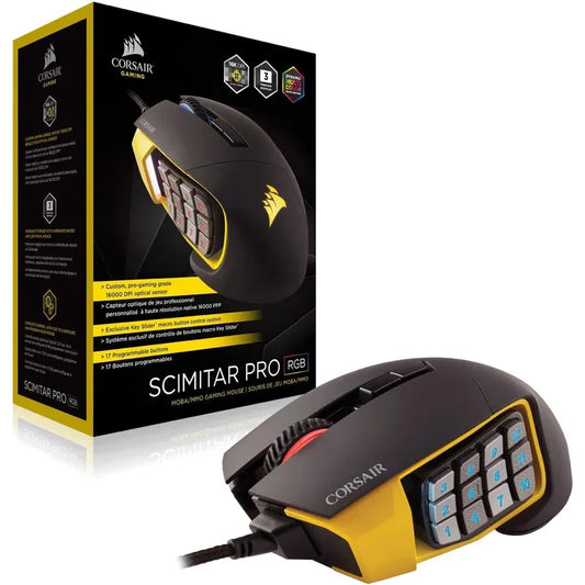 Mouse Corsair Scimitar Pro Rgb Game Mmo Sensor Optico 16.000
