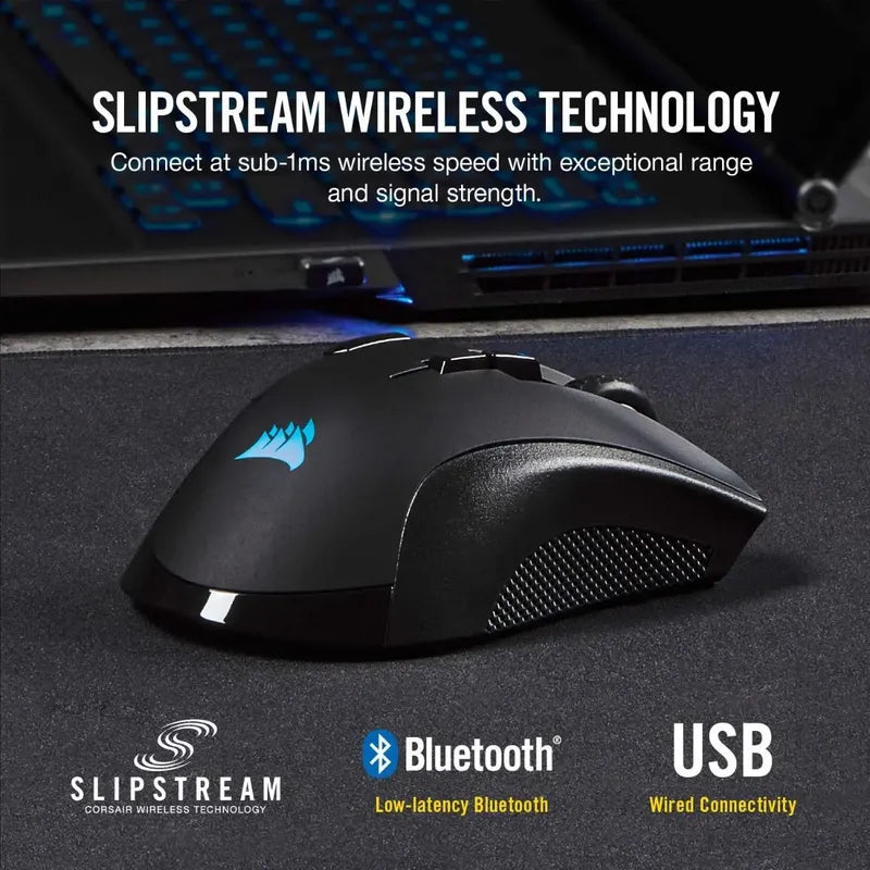 Mouse Corsair Ironclaw Rgb Wireless Gaming 18000dpi  Negro
