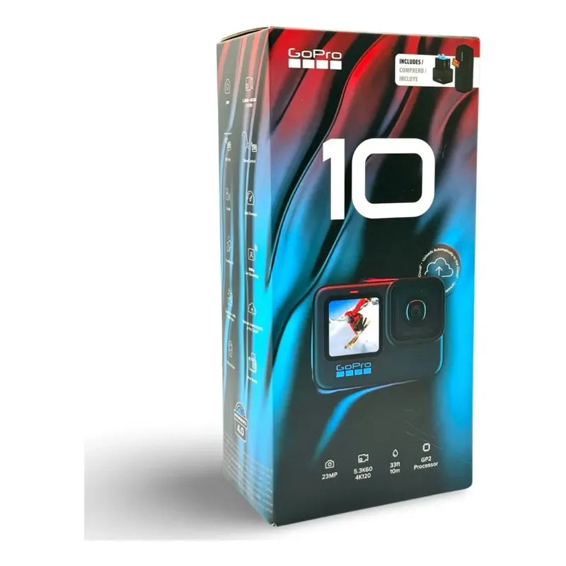 Gopro 10 Black Especial Bundle 5.3k60 23mp Live Streaming Negro