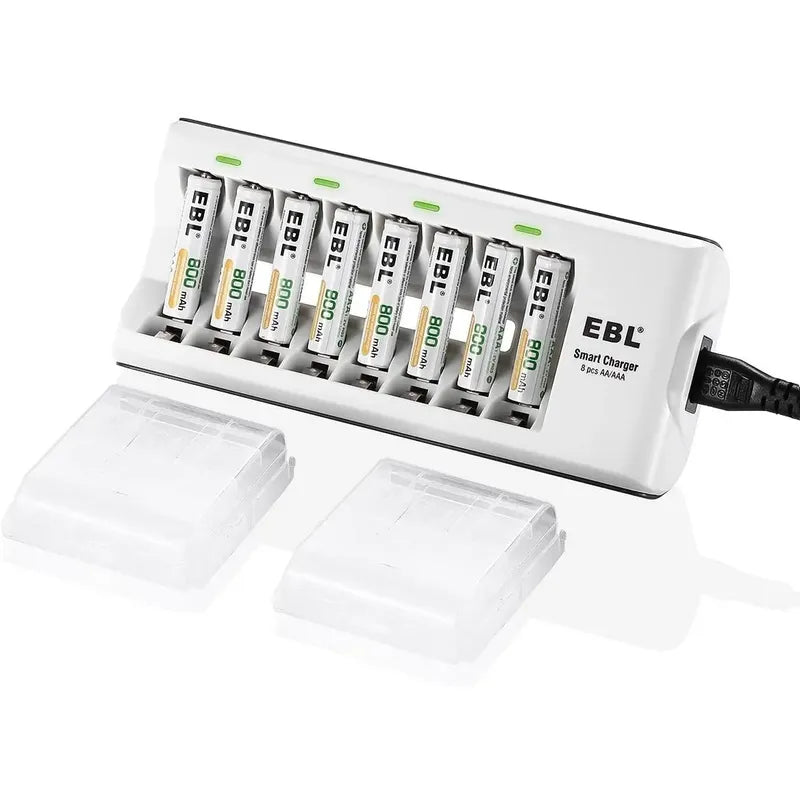Cargador Pilas Recargables Ebl 8 Bahía Aa Aaa Ni-mh Ni-cd