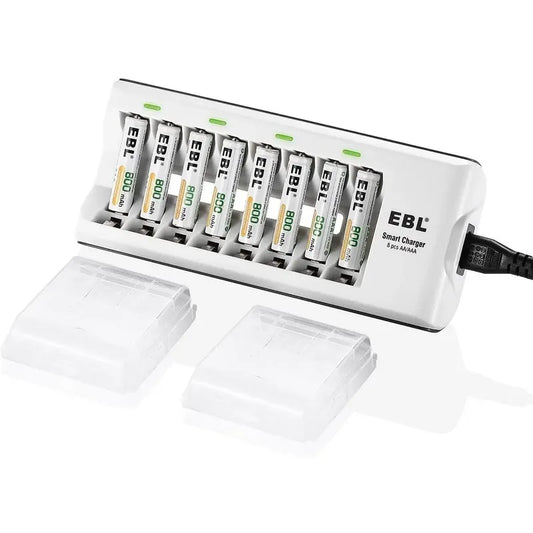 Cargador Pilas Recargables Ebl 8 Bahía Aa Aaa Ni-mh Ni-cd