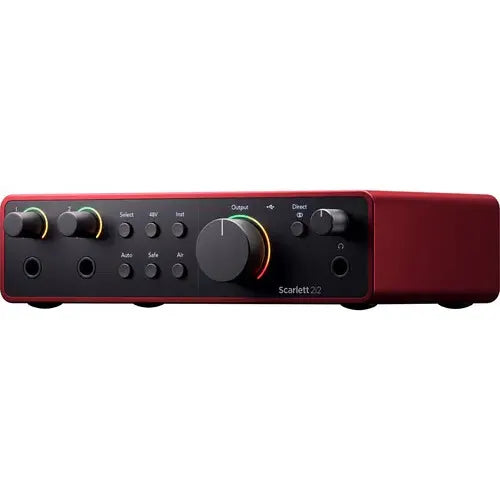 Interfaz De Audio Usb-c Focusrite Scarlett 2i2 4gen Bordó De Voz