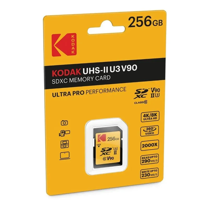 Tarjeta Memoria Kodak Sdxc 256gb Uhs-ii U3 V90 Ultra Pro 8k