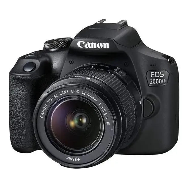 Camara Canon Eos 2000d/rebel T7+lente18-55mm+ Kit Básico32gb Negro