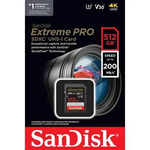 Memoria Sandisk Extreme Pro 512gb Sdxc Uhs-i Card