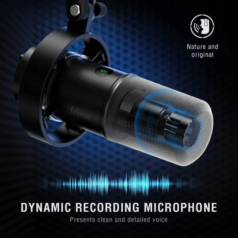 Microfono Fifine Gaming Dinamico K688 Amplitank Podcast