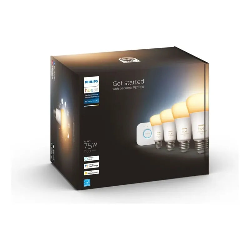 Philips Kit Bombillas Led Inteligentes Hue White A19, 70w
