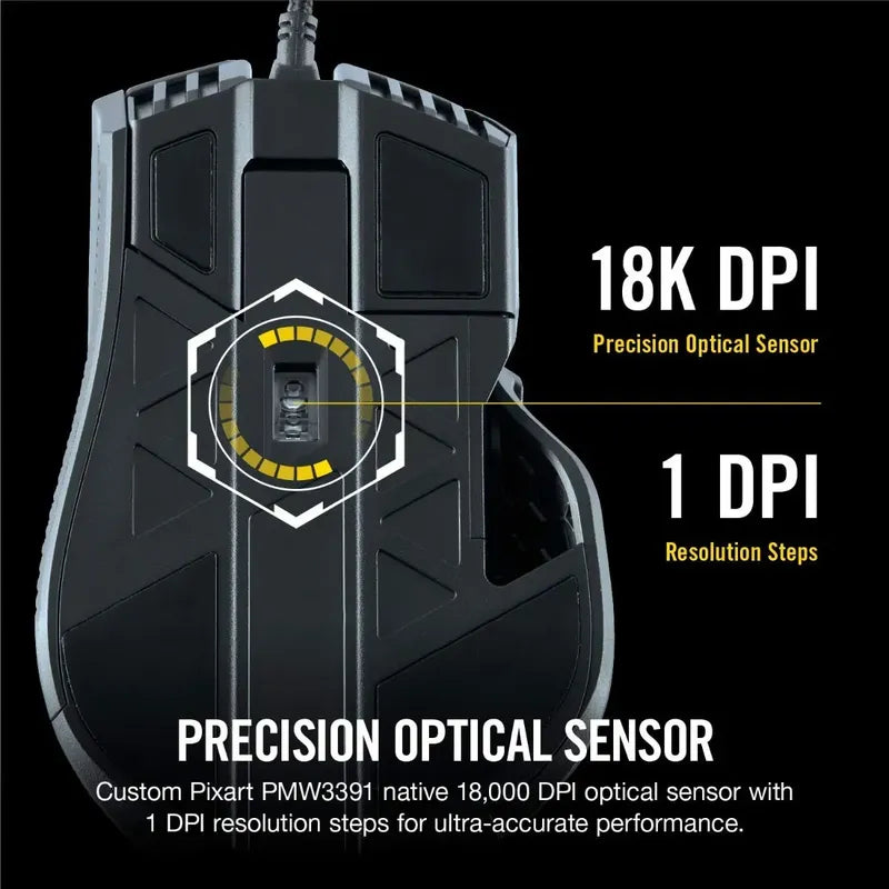 Mouse Corsair Ironclaw Rgb Fps Moba Gaming 18000 Dpi