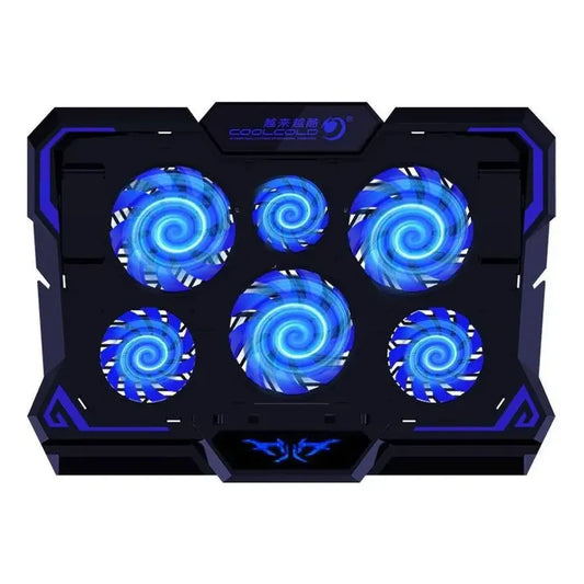 Base Ventilador 6 Fan Cooler Usb Laptop Ajustable 2600rpm