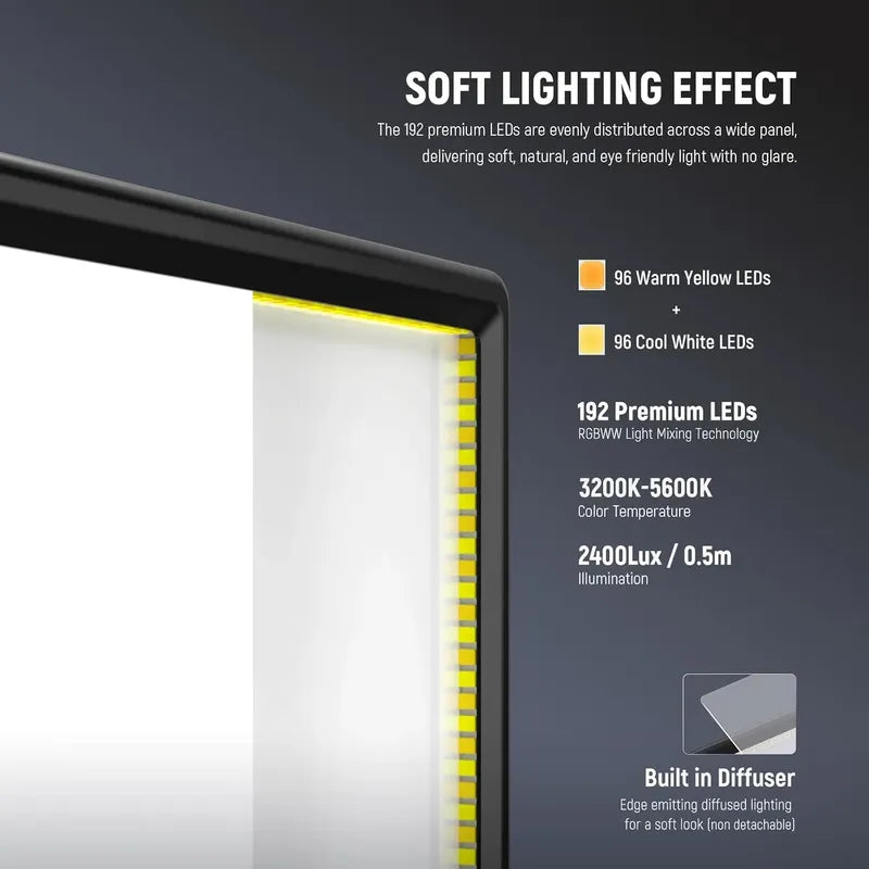 Panel De Luz Led Bicolor Neewer Nl-192b 13 Pulgadas