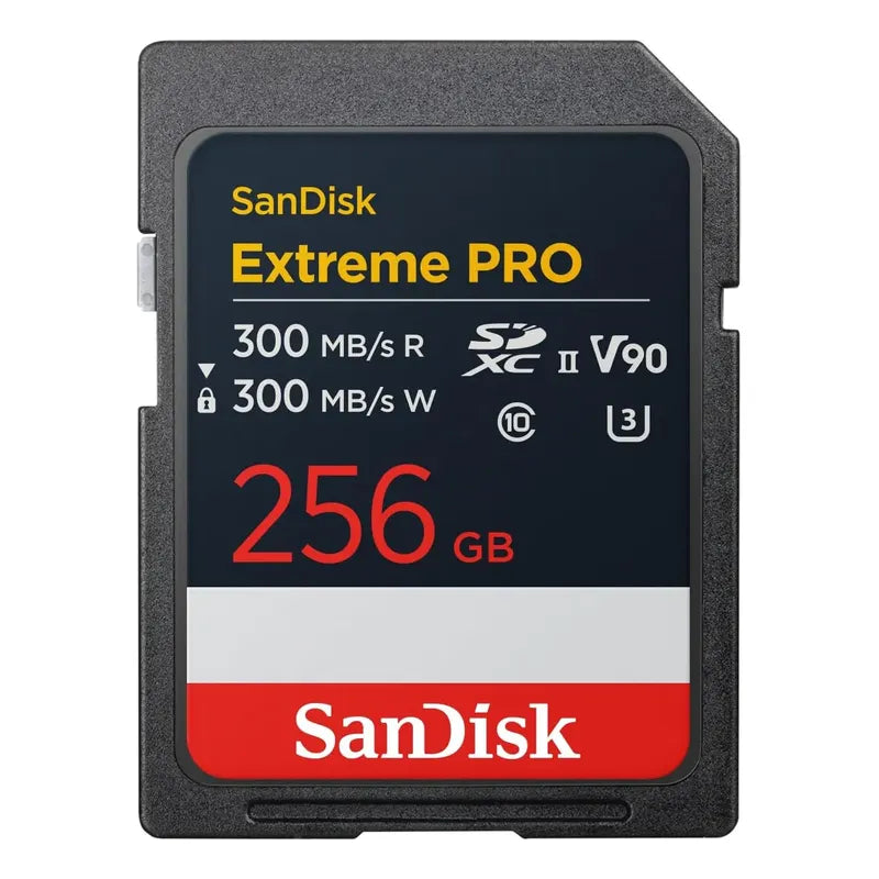 Tarjeta V90 Sandisk 256gb Extreme Pro Uhs-ii Sdxc 300 Mb/s