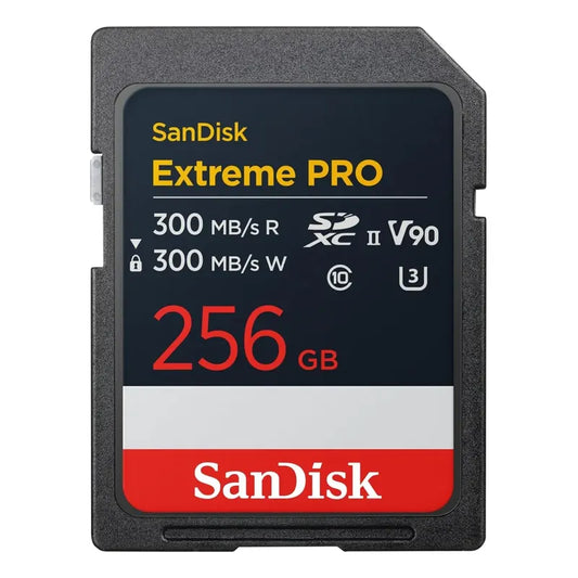 Tarjeta V90 Sandisk 256gb Extreme Pro Uhs-ii Sdxc 300 Mb/s