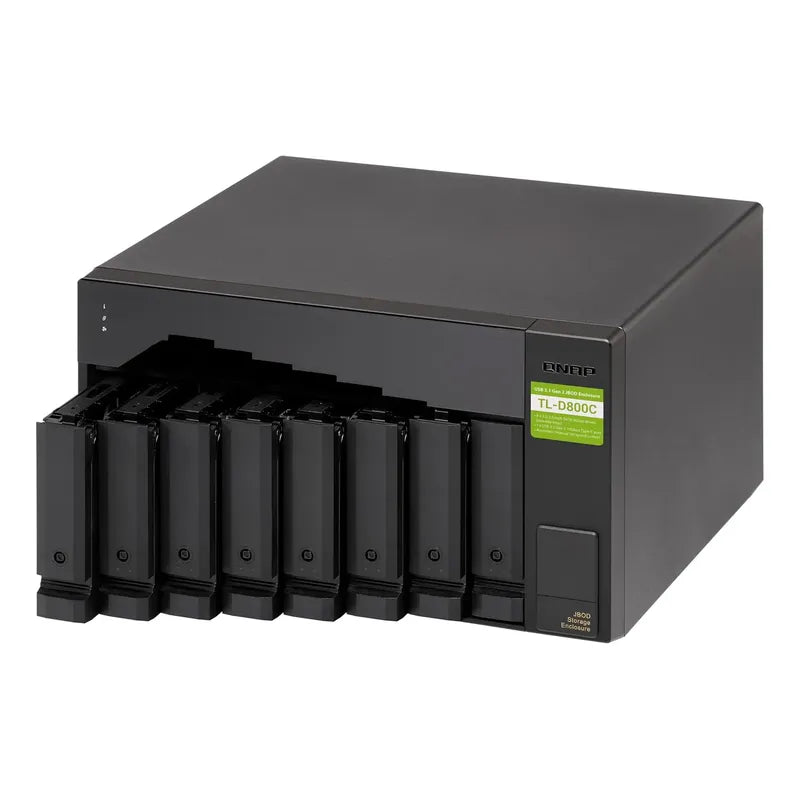Servidor Qnap Tl-d800c De 8 Bahías Usb 3.2 Gen2 Tipo-c