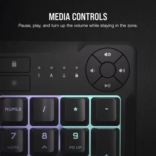 Teclado Corsair K55 Core Rgb Gaming Keyboard Negro