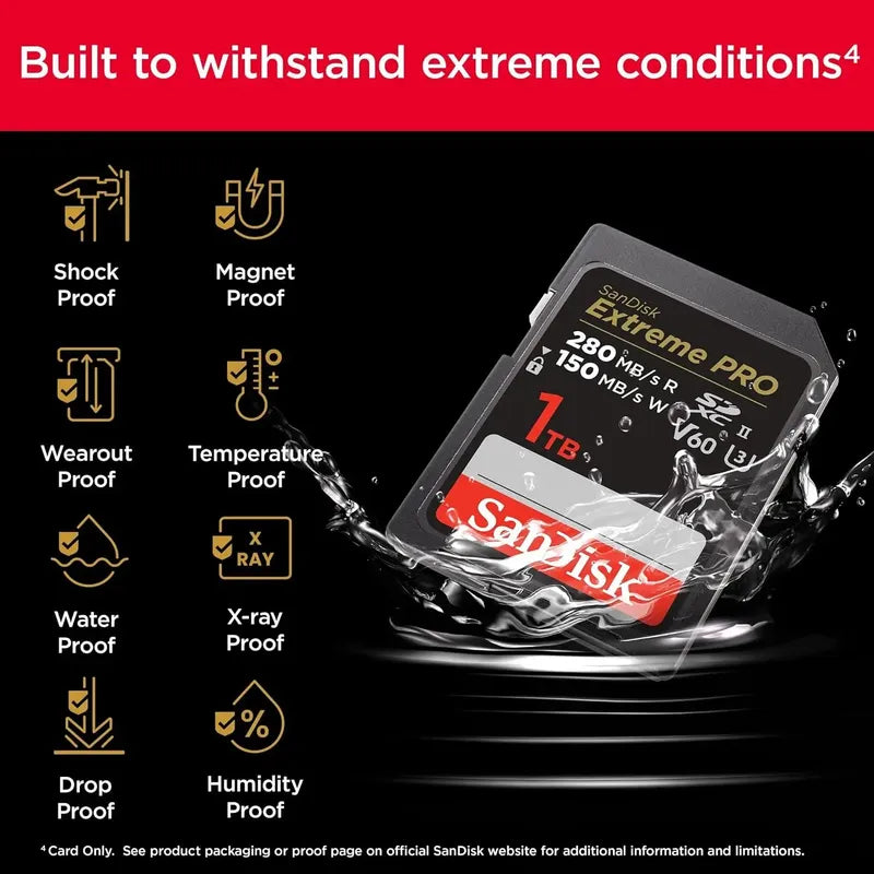 Memoria Sd Sandisk Extreme Pro Uhs-ii 1tb 280/150 Mb/s