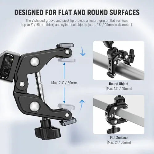 Soporte Escritorio Flexible Neewer Ua057 Con Abrazadera Resi Negro