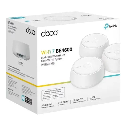 Router Tp-link Deco Be4600 Mesh Wifi 7 Dualband 3 Pack 4.6gb