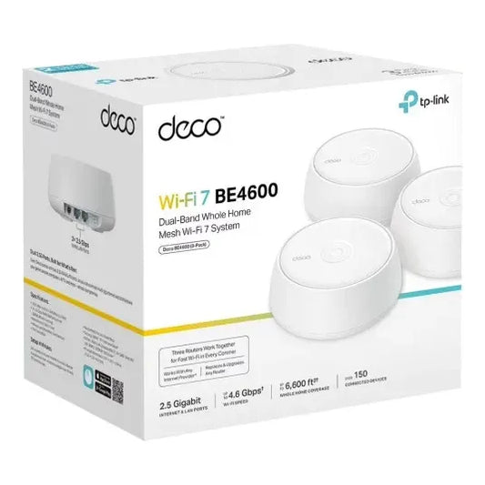 Router Tp-link Deco Be4600 Mesh Wifi 7 Dualband 3 Pack 4.6gb