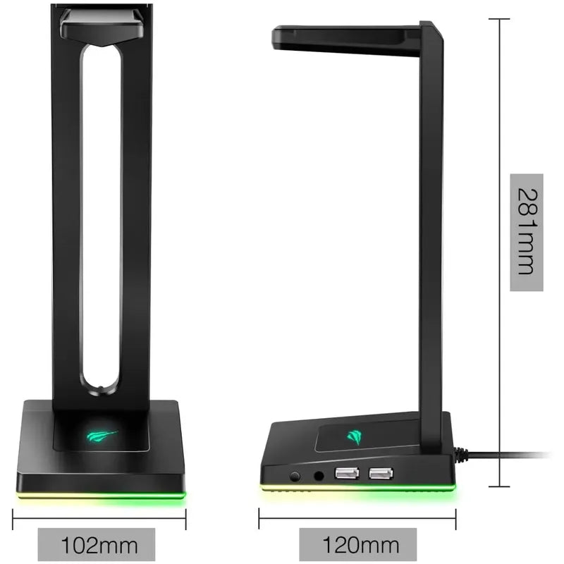 Base Audifonos Blade Hawks, Aux De 3,5 Mm Y 2 Puertos Usb