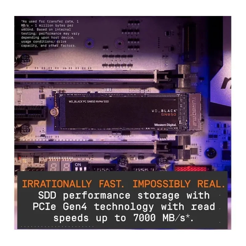 Disco M.2 Wd Black Sn850 Nvme M.2 2280 500gb 7000mb/s Read