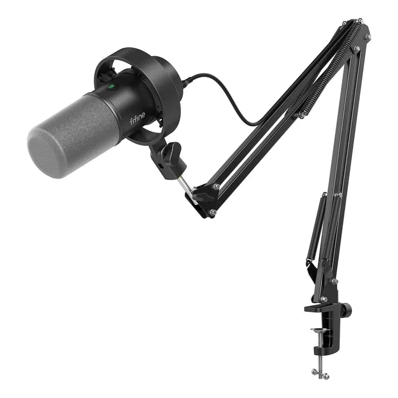 Microfono Dinamico Fifine K688ct  Podcast Con Brazo Negro
