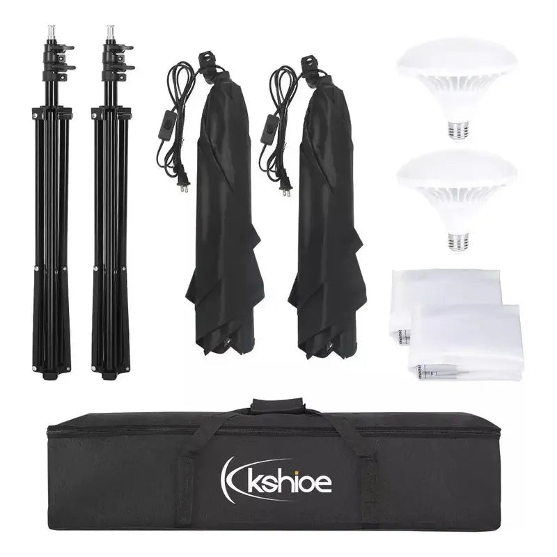 Kit De Iluminacion Softbox Kshioe De Luz Led 86