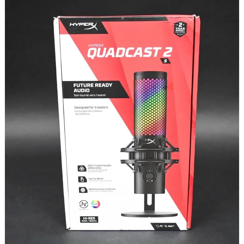 Micrófono Usb Hyperx Quadcast 2 S Luz Rgb  Usb-c
