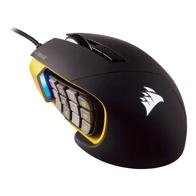 Mouse Corsair Scimitar Pro Rgb Game Mmo Sensor Optico 16.000